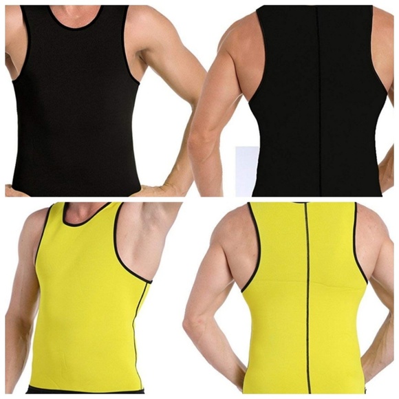 Lanfei Neoprene Sauna Shaper Men's Work Out Tank - Picture 3 of 4